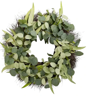 Vainikas, eukaliptas Homla Basic Virena, žalia sp., 50 cm