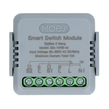Moes 2 kanalų relė Zigbee 3.0 TUYA ZM-104B-M