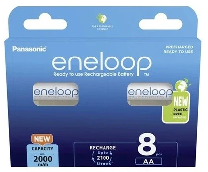 Panasonic Eneloop AA 2000mAh 8 vnt.