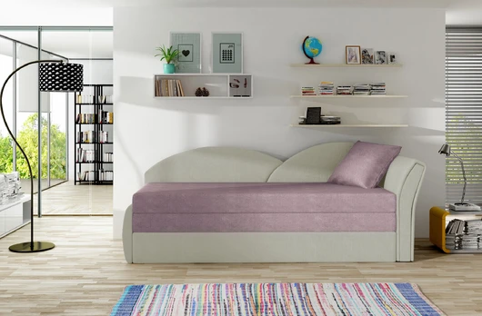 Sofa - lova Aga rausva, Soro 61, Nubuk 21