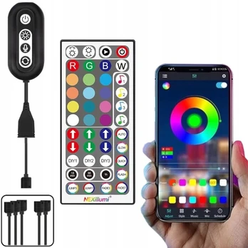 Valdiklis2+muzikinis pultelis Led juostoms Bt programėlė