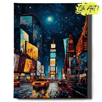 Tapyba pagal skaičius Rėmelyje Time Square Oh Art!, 40x50 cm