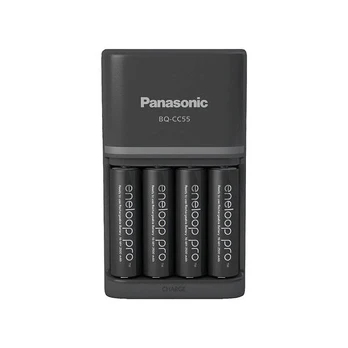 Elementų įkroviklis 4x AA AAA Panasonic K-KJ55HCD40E + 4x AA elementai Panasonic