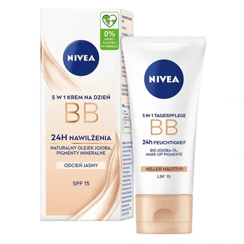 NIVEA_BB 5-in-1 intensyviai drėkinantis dieninis kremas SPF 15 Light 50 ml