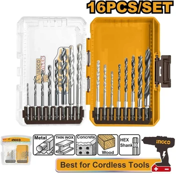 Grąžtas Ingco drill set 16pcs unibody