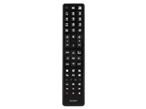 HQ LXP4937 TV remote control Vestel / Sharp / JVC / AKAI / TELEFUNKEN / LCD / RC4937 3D / Black