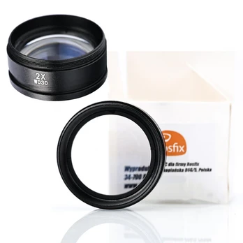 Objektyvas Rosfix 2x – Didinimas 2x, Darbinis atstumas 30 mm, Sriegis 48 mm