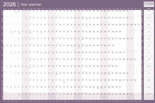 Essential Roll Planner Calendar 2026