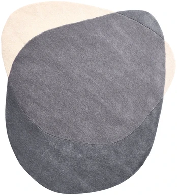 Beliani Vilnonis kilimas MYSURU pilkas 160 x 160 cm