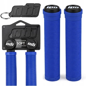 Dviračių Vairo Rankenos Rankenos Odi Soft Longneck Grip Rubber Blue