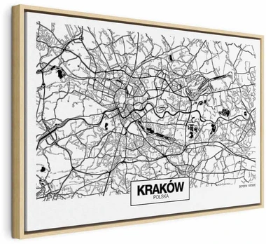 Artgeist Paveikslas - City Plan: Krakow (1 Part) Wide