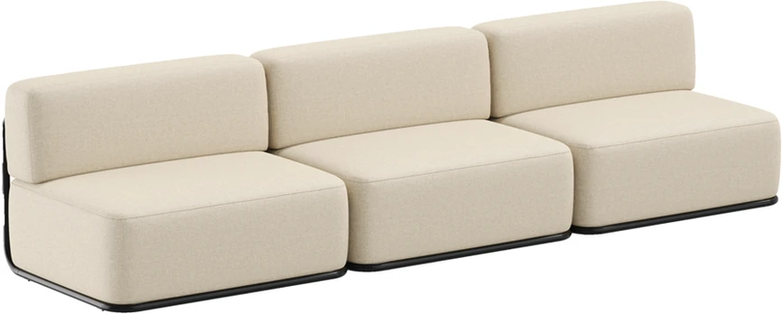 Sofa Sitsit Baldų sistema, STRAW, 0.8x3.06x0.78 m, Bežinė