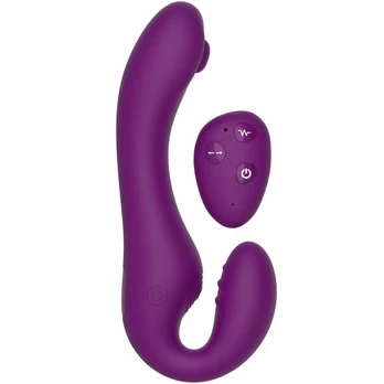 XOCOON 2-in-1 Strapless Remote Vibrator Purple Silicone Rechargeable