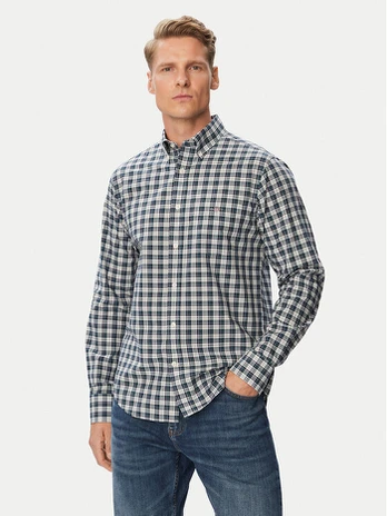Gant Marškiniai 3263002 Žalia Regular Fit