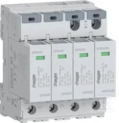 Hager SPD OGR. PRZEP. T2 4P 4+1 TN-S IN20KA