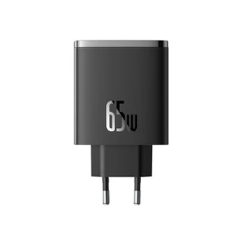 Mob.telefono tinklo įkroviklis Baseus Cube Pro 65W GaN 2x USB-C USB-A - black