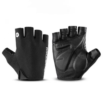 Rockbros S106BK cycling gloves, dydis L - pilka