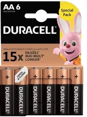 Duracell Basic MN1500 AA šarminės baterijos 6 vnt. kaina