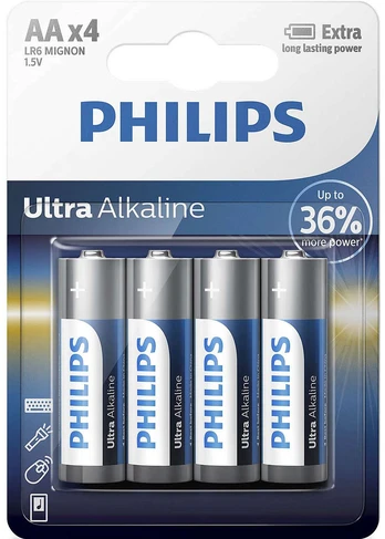 Battery Philips Ultra Alkaline AA 4-blister