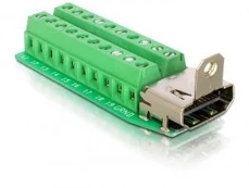 AV adapteris Delock Terminalo blokas Juodas (65168)