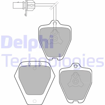 Stabdžių trinkelių rinkinys, diskinis stabdys DELPHI LP1760