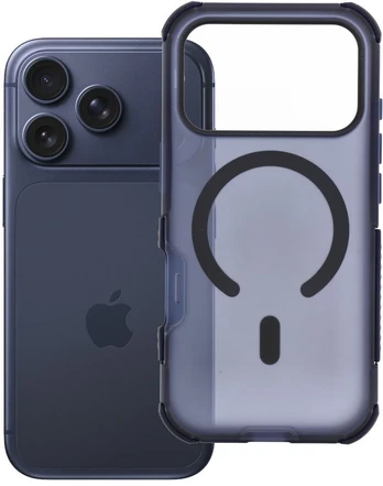 Case for iPhone 17 Pro / 18 Pro (low camera edge) Forcell F-Protect BumperX Premium compatible with MagSafe navy mėlynas