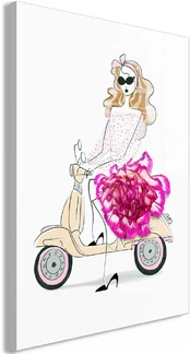 Artgeist Paveikslas - Girl on a Scooter (1 Part) Vertical kaina