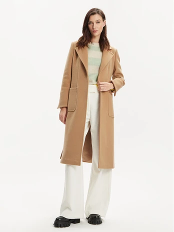 MAX&Co. Vilnonis paltas Runaway 2418011024200 Ruda Regular Fit
