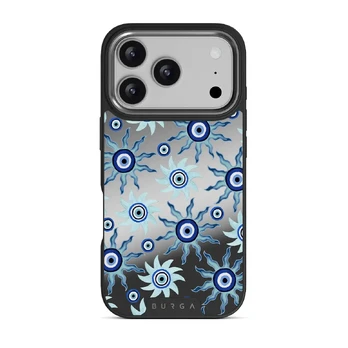 Blue Gaze - iPhone 17 Pro Case, Elite Mirror Dark (MagSafe) / Gunmetal