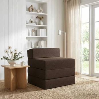 Sofa Sulankstomas Sofos Lova Taupe 200 x 70 x 15 cm Audinys