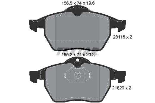 TEXTAR 2311502 Brake pad set