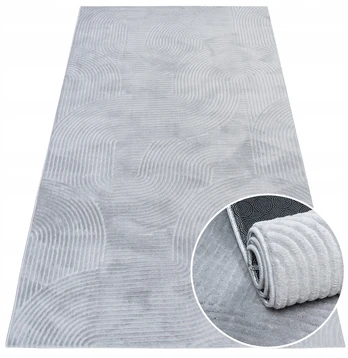 Kilimas Stilo Miegamojo Pilkas Minkštas Super Soft 80x150cm