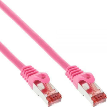 InLine Patchcord S/FTP, PiMF, Cat.6, PVC, rožinis 5m (76405M)