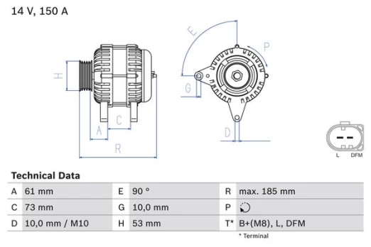 BOSCH 0 986 048 921 Alternator
