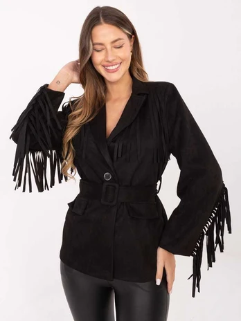 Rue Paris Płaszcz-IT-PL-5792.33-juoda