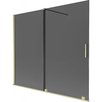 Vonios sienelė Mexen Velar, 180 x 150 cm, Brushed gold/Graphite