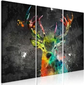 Artgeist Paveikslas - Rainbow Deer (3 Parts) kaina