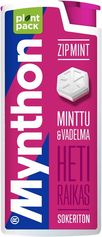 Pastilės MYNTHON ZIP MINT Raspberry, 30 g.