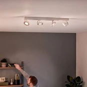 "Philips Clockwork" LED prožektorius baltas 4flg. WarmGlow