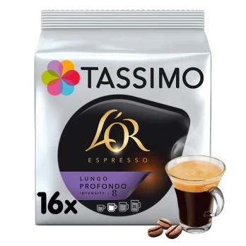 Kavos kapsulės L'OR Tassimo "Lungo Profondo" 16 kap.