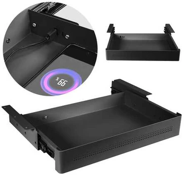 Spacetronik Stalčiaus įdėklas su USB prievadais Juodas SPB142B