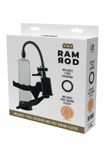 RAMROD PISTOL Vacuum Pump System with Sleeve & Ring, Transparent, 20 cm
