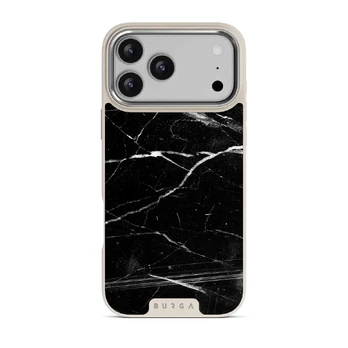 Noir Origin - Black Marble iPhone 17 Pro Max Case, Elite Light (MagSafe) / Silver