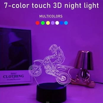 3D LED naktinė lempa