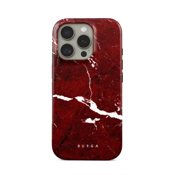 Iconic Red Ruby - Marble iPhone 16 Pro Max Case, Tough (MagSafe) / N/A