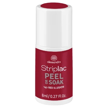 Alessandro STRIPLAC PEEL OR SOAK nagų lakas RED ILLUSION 8 ml