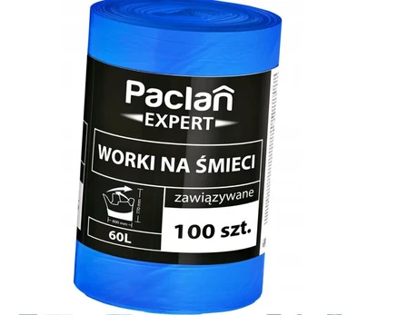 Paclan Expert šiukšlių maišai 60L, 100 vnt.