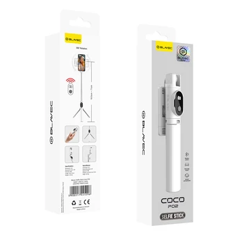 Oem Blavec Selfie Stick Coco P02 tripod + remote control 0,7 metres (SSCP02-TRW07) baltas