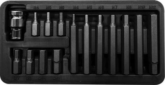 Proline „Pro-Line 3/8“ šešiakampis 4–12 bitų rinkinys, 15 dalių (10743)