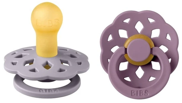 Čiulptukas Bibs Boheme, 0 mėn., pilka/violetinė, 2 vnt.